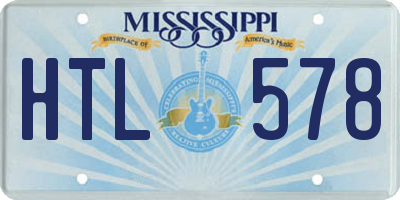 MS license plate HTL578