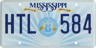 MS license plate HTL584