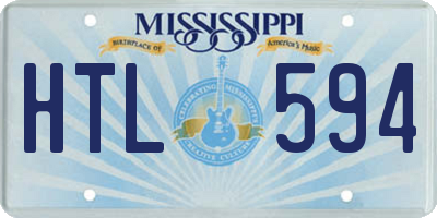 MS license plate HTL594