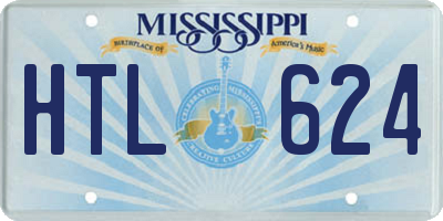 MS license plate HTL624