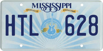 MS license plate HTL628