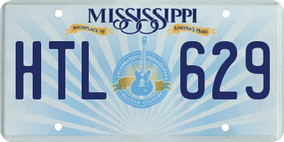 MS license plate HTL629