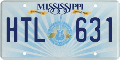 MS license plate HTL631