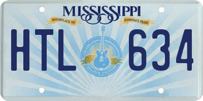 MS license plate HTL634