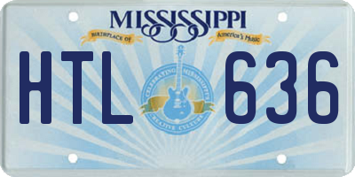 MS license plate HTL636