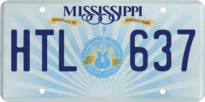MS license plate HTL637