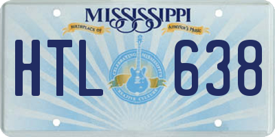 MS license plate HTL638