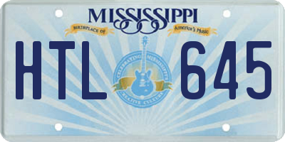 MS license plate HTL645
