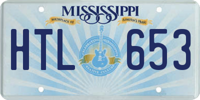 MS license plate HTL653