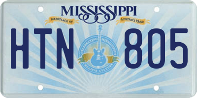 MS license plate HTN805