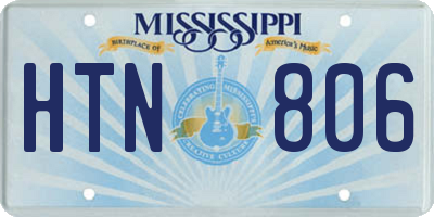 MS license plate HTN806