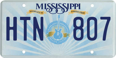 MS license plate HTN807