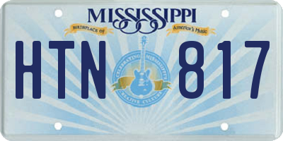 MS license plate HTN817