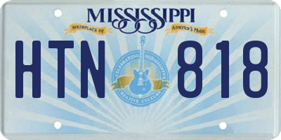MS license plate HTN818