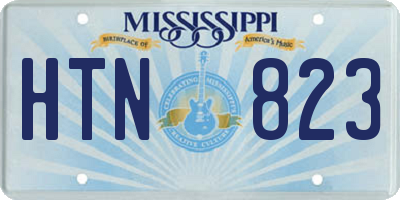 MS license plate HTN823