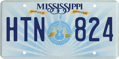 MS license plate HTN824