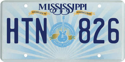 MS license plate HTN826