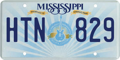 MS license plate HTN829