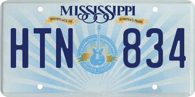 MS license plate HTN834
