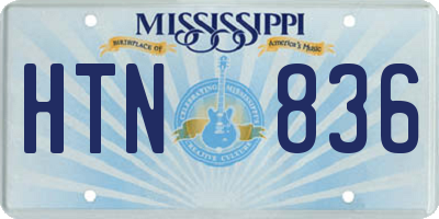 MS license plate HTN836
