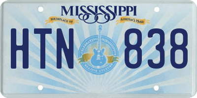 MS license plate HTN838