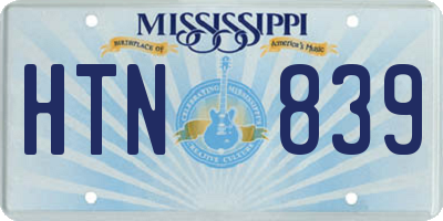 MS license plate HTN839