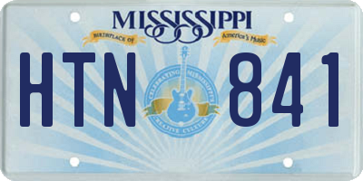 MS license plate HTN841