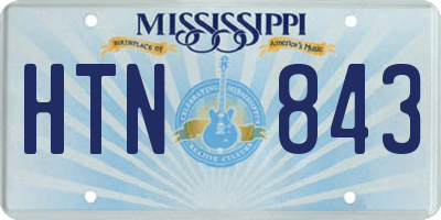 MS license plate HTN843