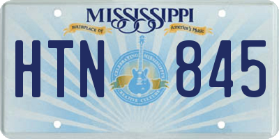 MS license plate HTN845