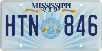 MS license plate HTN846