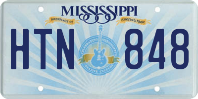 MS license plate HTN848