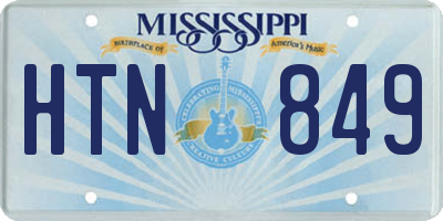 MS license plate HTN849