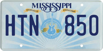 MS license plate HTN850