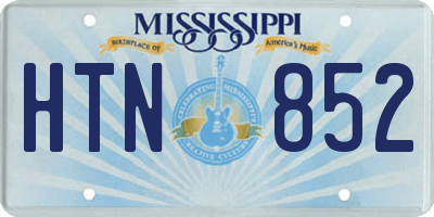 MS license plate HTN852