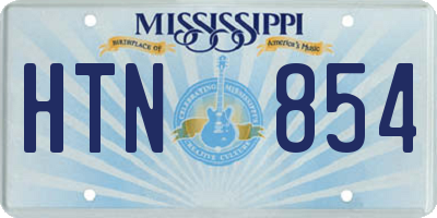 MS license plate HTN854