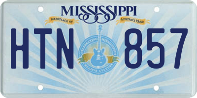 MS license plate HTN857