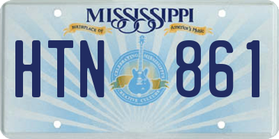 MS license plate HTN861