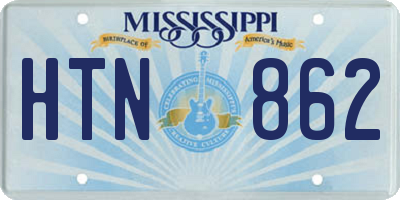 MS license plate HTN862
