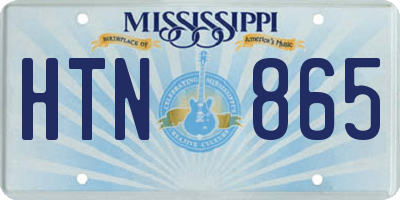 MS license plate HTN865