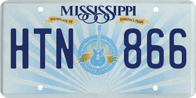 MS license plate HTN866