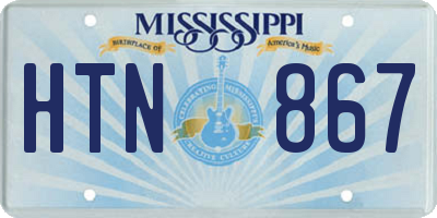MS license plate HTN867