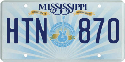 MS license plate HTN870