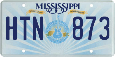 MS license plate HTN873
