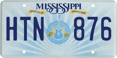 MS license plate HTN876