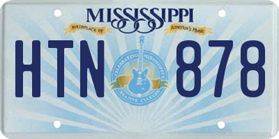 MS license plate HTN878