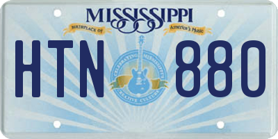 MS license plate HTN880