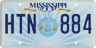 MS license plate HTN884
