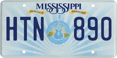 MS license plate HTN890