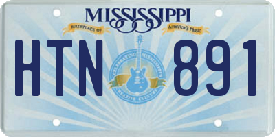 MS license plate HTN891