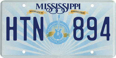 MS license plate HTN894